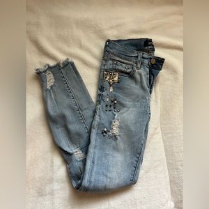 Buffalo David Bitton Size 25 Rhinestones Skinny Jeans